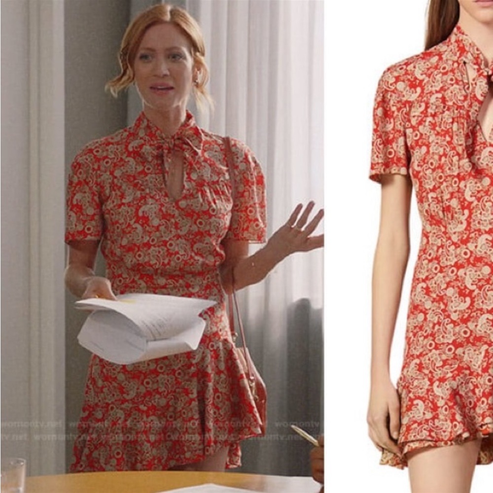 Sandro lane paisley dress 38 - Picture 5 of 10